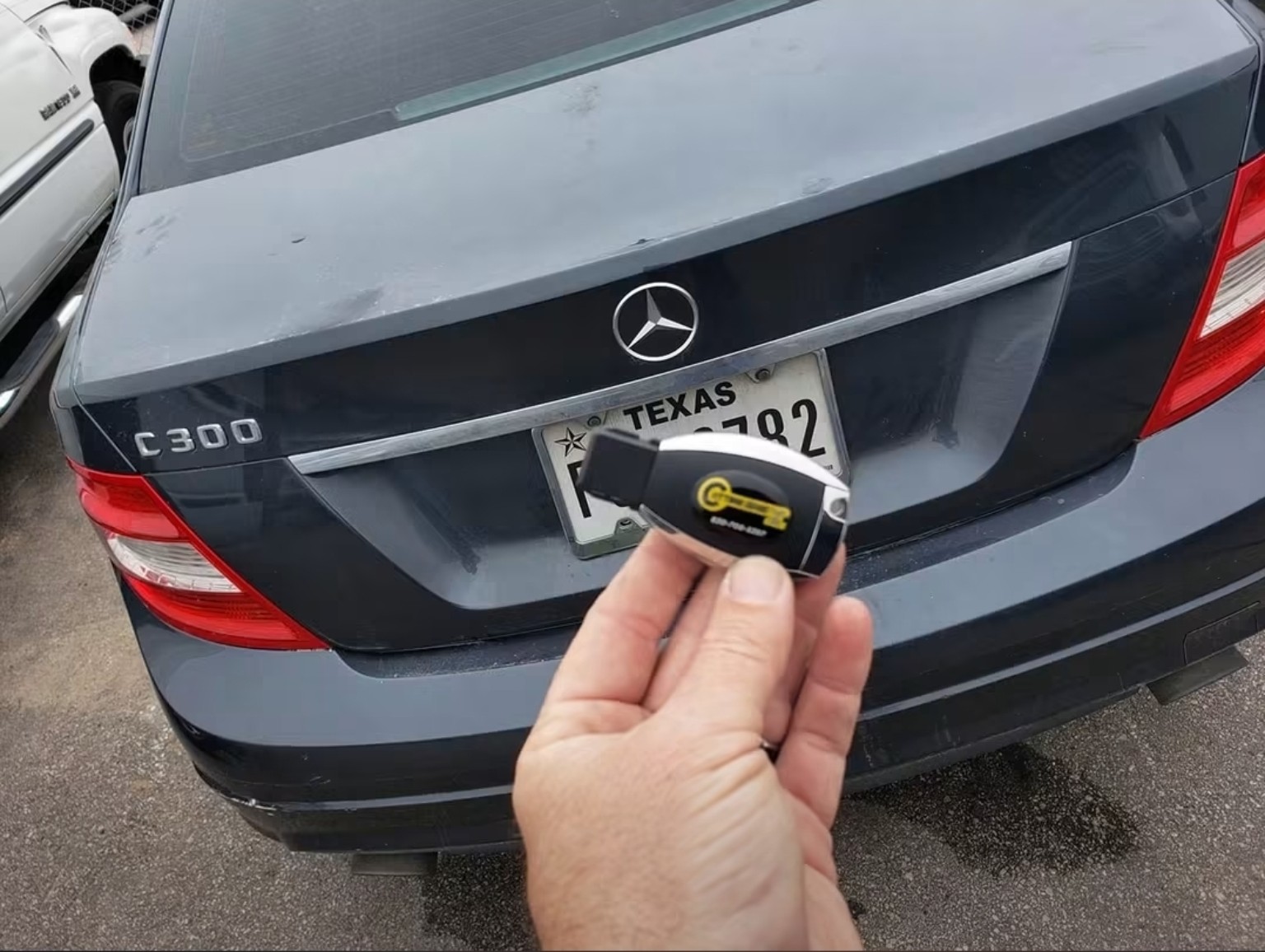 Mercedes-Benz C300 with a completed replacement key fob